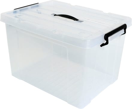 Alpac Opbergbox - Opbergbox met deksel - Opbergdoos - 48 Liter - 535 x 390 x 320 mm - Transparant