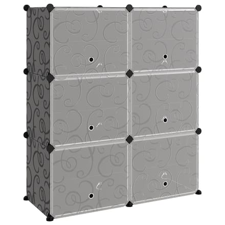 vidaXL - Schoenenrek - 84,5x31x93,5 - cm - polypropeen - zwart