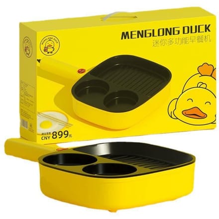 Multifunctionele 3-in-1 mini wafelijzer ontbijtmachine draagbaar voor thuis black