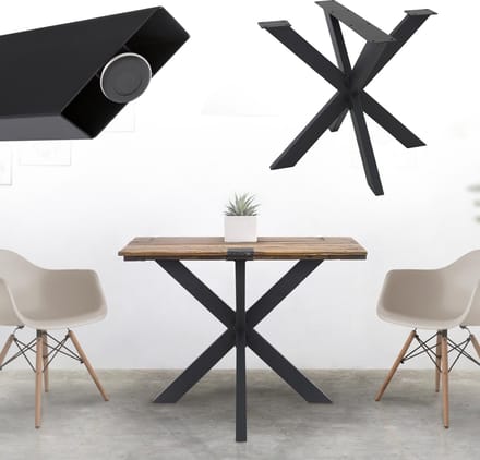 Tafelpoten Tafelframe X-Design 85 x 71 x 85 cm zwart metaal ML-Design