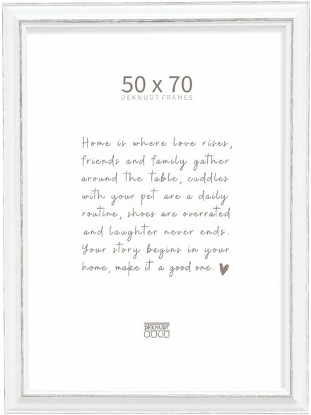 Deknudt Frames fotolijst S221H3 - wit met bruin accent - 50x70 cm