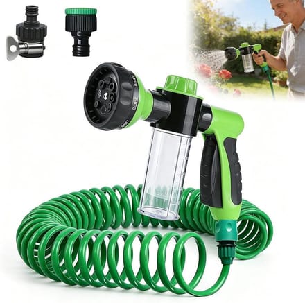Uitbreidbare Tuinslang - Groen - 8 Irrigatiemodi - Intrekbaar Design - Voor Tuin en Auto