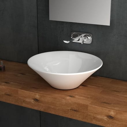 CLVP® Waskom - Opzetwastafel Rond - Kleine Opbouw - Wit