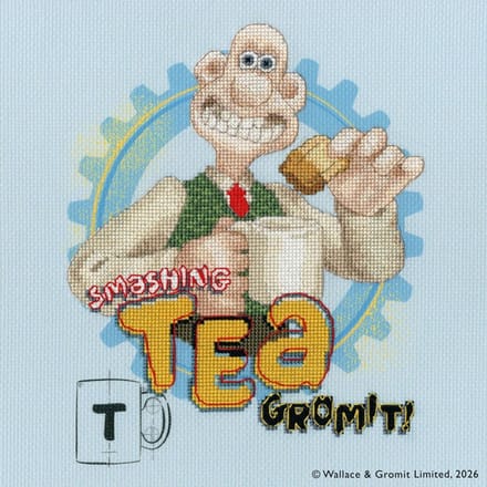 Borduurpakket Wallace & Gromit - Smashing Tea! - Bothy Threads - xwg03