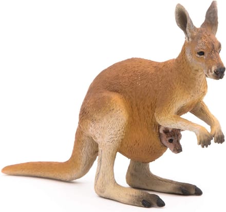 Speelfiguur - Wild dier - Kangoeroe - Met jong