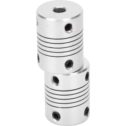 2 Stuks Askoppeling Flexibele Encoder Aluminiumlegering Koppeling Stappenmotor DIY 3D Printer 5x8mm white