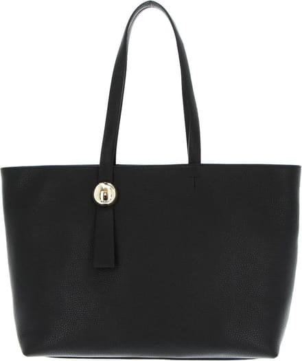 FURLA Leren Schoudertas Shopper Sfera Tote Bag Nero Zwart
