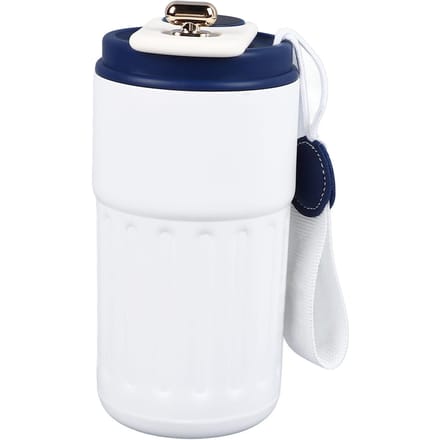 Geïsoleerde Slimme Waterfles Minimalistisch Draagbaar Intelligent Temperatuurdisplay Koffiemok voor Studenten White Blue