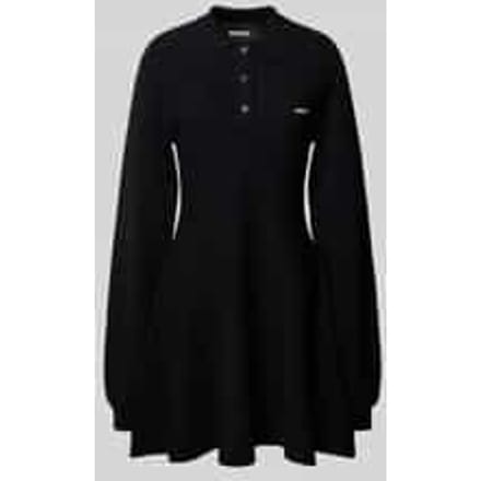 Gebreide jurk met labeldetail