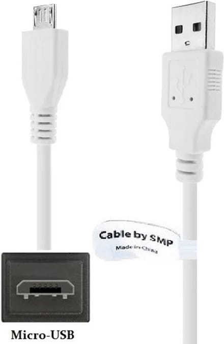 OneOne 0,8m Micro USB kabel. Extra sterke laadkabel. Stevig oplaadkabel snoer past op Canon EOS 250D, EOS 850D, EOS 90D, EOS M200, EOS M5, EOS M50, EOS M50 Mark II, EOS M6 camera