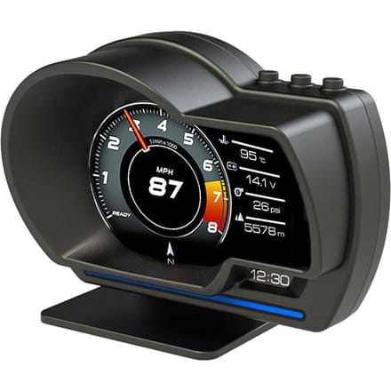 Auto HUD-display, OBD2+GPS Smart Gauge High Definition Snelheidsmeter Auto Diagnostisch Hulpmiddel zwart