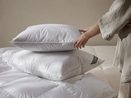 Yumeko hoofdkussen gerecycled dons 65x65 medium - Biologisch & ecologisch
