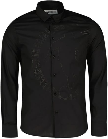 Bikkembergs Bms0939 Overhemd Met Lange Mouwen Zwart 40 Man