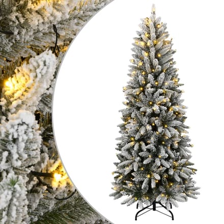 vidaXL - Kunstkerstboom - met - 150 - LED's - en - sneeuw - 120 - cm