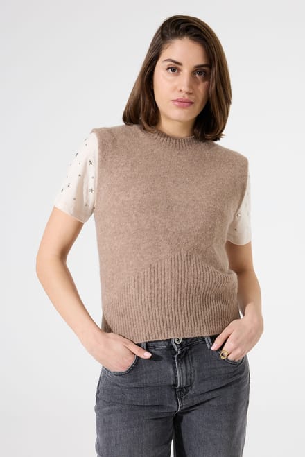 Blouse met ronde hals vrouw Garcia
