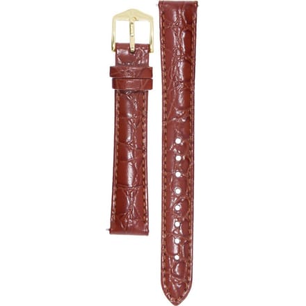 Hirsh Horlogeband -  Crocograin Goudbruin - Leer - 14 mm