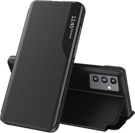 Hoesje geschikt voor Samsung Galaxy A04s - Techsuit eFold Book Case - Zwart