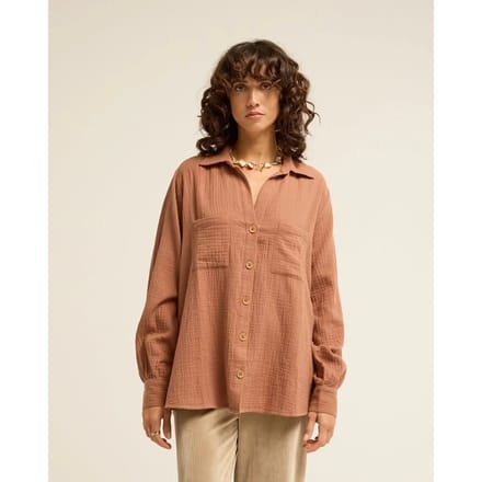 Billabong Swell Overhemd Met Lange Mouwen Bruin M Vrouw