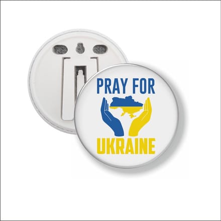 Button Met Clip - Pray For Ukraine - Oekraine