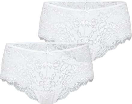 Bellivalini Dames Slip Onderbroek – Wit (2Pack) – S – MS-GAB-144-Shorts-2P