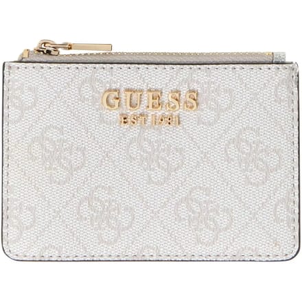 GUESS kaarthouder Laurel II SLG Card Case Coal Logo donkergrijs
