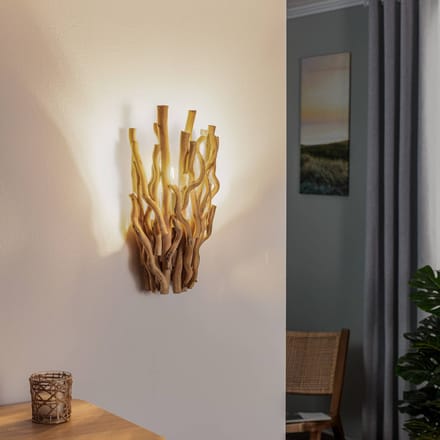 ONLI Wandlamp Agar met houten kap
