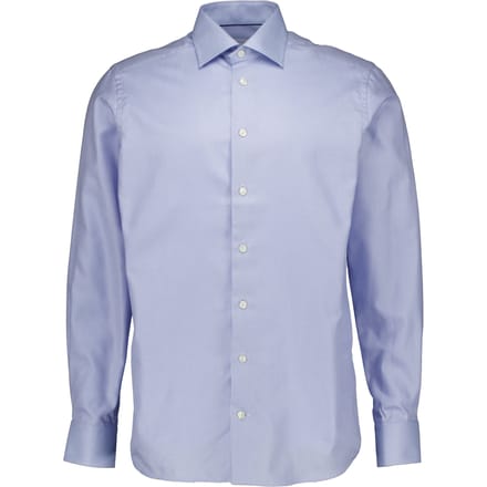 Eton Semi Solid Signature Twill Shirt Lange Mouw Overhemden Lichtblauw 100015103