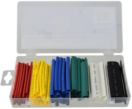 GEKO Assortiment krimpkousen - vlamvertragend - 128 stuks - diverse maten en kleuren