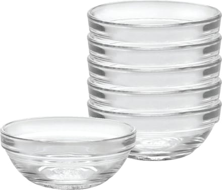 DURALEX 6 stapelbare kommetjes 9 cm Ø - 3.5 cm hoogte Lys