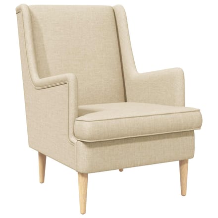 vidaXL - Fauteuil - Crèmekleurig - Stof