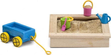 Lundby poppenhuis Smaland zandbak met buitenspeelgoed