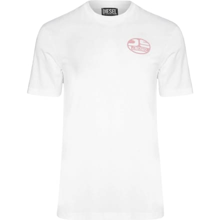 Diesel ovaal DS-logo helderwit T-shirt