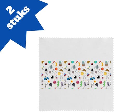 Akyol - ruimte brillendoekjes - Ruimte - astronaut - ruimteschip - 17,8 bij 17,8 cm - 2 stuks