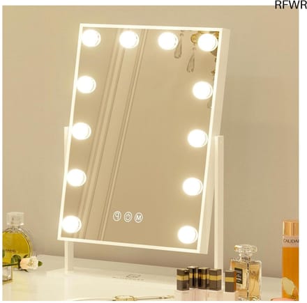 Hollywood make-up spiegel met verlichting en 10x vergroting