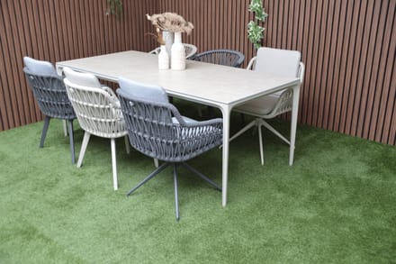 Hartman Kyra dining tuintafel 180x90 cm. - Latte