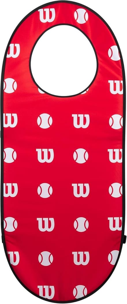 Tennis Trainingsdoel Pop-Up Net - Verstevigd Satijn Vezel - Rood/Wit