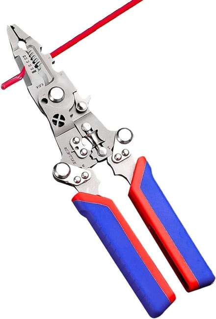 Elektricien Tangen - Kabelstripper - Bedrading Repareren - Hoogspanning Bestendig - 21.3 cm - Zwart