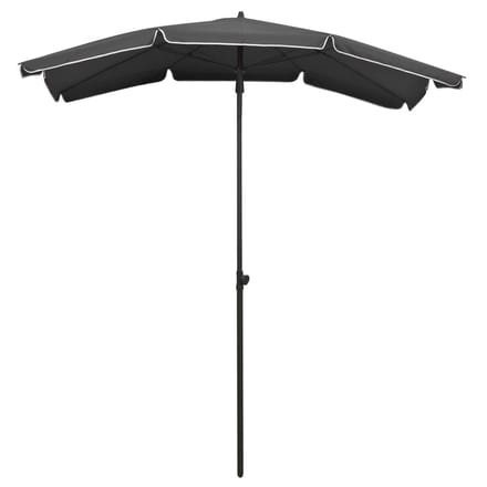 vidaXL - Parasol - met - paal - 200x130 - cm - antracietkleurig