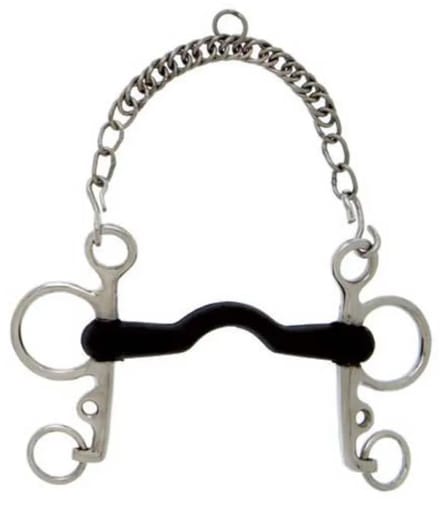 Sefton Pelham Hard Rubber Mondstuk Met Poort Zilver 13.5 cm