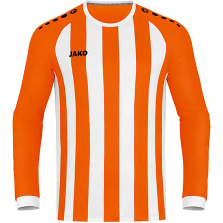 Jako Inter Voetbalshirt Lange Mouw Kinderen - Wit / Fluo Oranje | Maat: 128