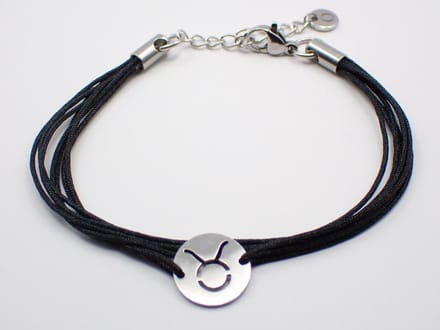 Colure® armband sterrenbeeld Stier zwart koord