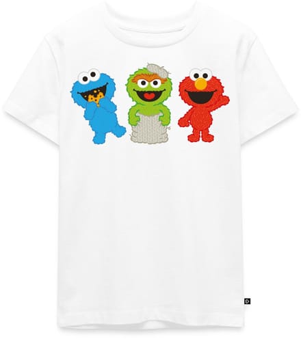 Sesamstraat Baby Koekiemonster Oscar & Elmo Premium T Shirt Kinderen