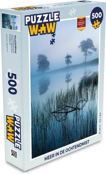 Puzzel Meer in de ochtendmist - Legpuzzel - Puzzel 500 stukjes