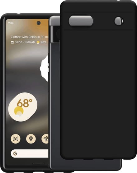 Just in Case hoesje geschikt voor Google Pixel 6a Hoesje Siliconen - Flexibele Case - Zwart