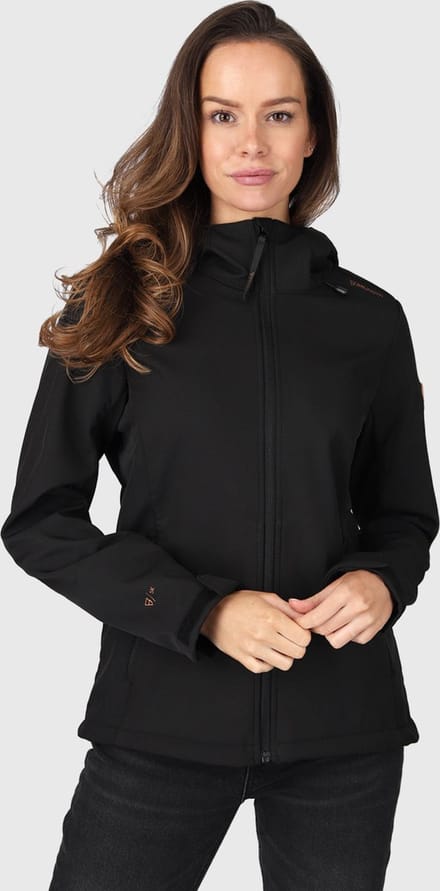 Brunotti - Joos-N Softshell Jacket - Softshell Jas Dames - Waterafstotend - Outdoorjas - Black - XXL