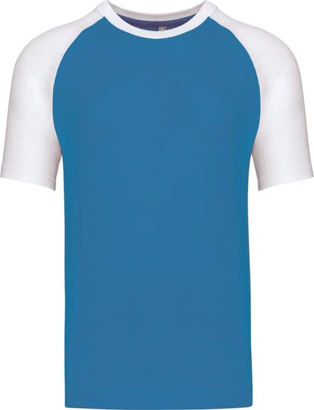Kariban Baseball - Tweekleurig t-shirt K330 - Aqua Blue / White - S