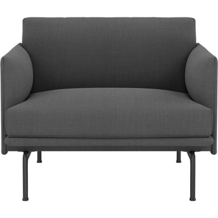 Muuto Outline Chair Fauteuil - Remix 163 - zwart