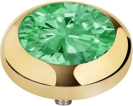 Melano Vivid Season CZ steentje Aqua Green Goud
