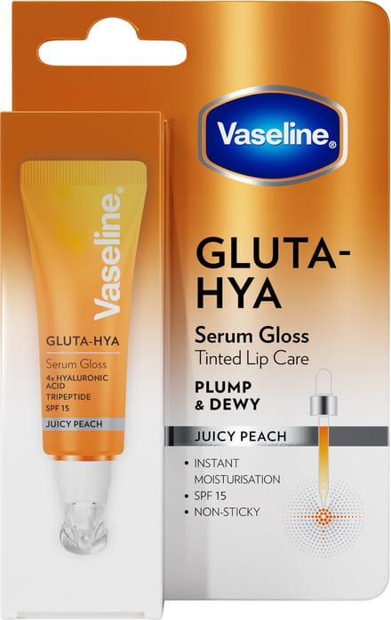 Vaseline - Gluta Hya Lip Serum Gloss Juicy Peach 10ml