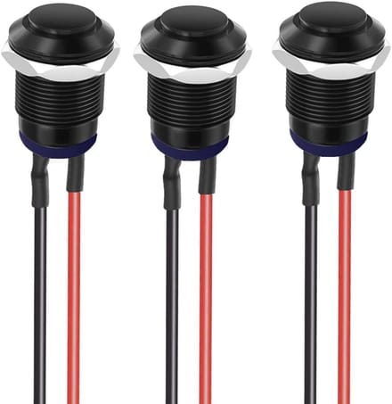 Waterdichte Drukknop 12mm - Zelfsluitend Aluminium - IP65 Spatbestendig